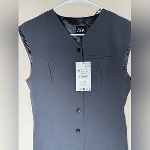 Zara Charcoal Sleeveless Vest